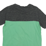 PUMA Mens Grey & Green Cotton Blend T-Shirt S Short Sleeve Round Neck Casual