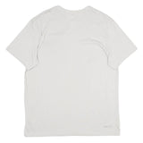 NIKE Mens White L Cotton Blend T-Shirt Short Sleeve Crew Neck Pocket Sports