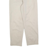 LANDS END Womens Cotton Blend Beige Relaxed Straight Trousers W30 L30 Casual