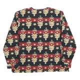 BORA BORA Womens Black & Red Printed Top Long Sleeve Round Neck L