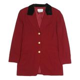 Liz Claiborne Womens Red & Black Wool Blazer Jacket UK 12 Button Closure