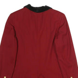 Liz Claiborne Womens Red & Black Wool Blazer Jacket UK 12 Button Closure