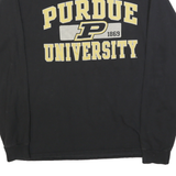 CHAMPION Mens Black Purdue University Long Sleeve Crew Neck T-Shirt L