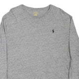POLO RALPH LAUREN Mens Grey Long Sleeve Crew Neck Cotton Blend T-Shirt L