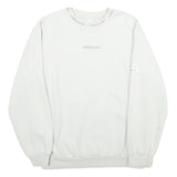 ADIDAS Mens White Cotton Blend Crew Neck M Sweatshirt Logo Design