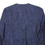 ARIANNA Womens Blue Button Jacket XXS Polyester Blend Paisley Elegant