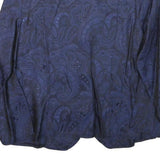 ARIANNA Womens Blue Button Jacket XXS Polyester Blend Paisley Elegant