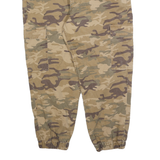 ZARA Womens Cotton Blend Camouflage Slim Tapered Trousers W34 L25 Casual