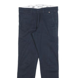 DICKIES Mens Cotton Blend Navy Regular Fit Straight Leg Trousers W32 L30