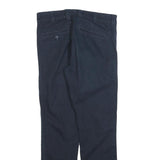 DICKIES Mens Cotton Blend Navy Regular Fit Straight Leg Trousers W32 L30