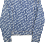 GUESS Mens Blue Denim Button Jacket S Cotton Printed Logo Patterned