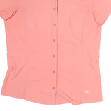 HARD WEAR Womens Pink Plain Shirt M Casual Lightweight Polyester Button Down