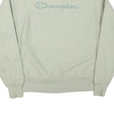 CHAMPION Mens Pale Green Crew Neck M Cotton Blend Sweatshirt Pullover Logo