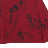 ALFRED DUNNER Womens Red Printed Shirt Long Sleeve Collared M Button Front