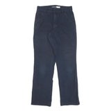 CARHARTT Mens Cotton Blend Navy Relaxed Leg Trousers W28 L30 Workwear Zip