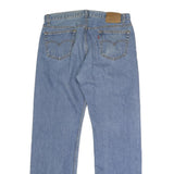 LEVI'S 501 Mens Jeans Blue Regular Straight Denim Medium W36 L32 Classic Button