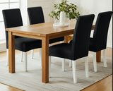 Anyseat Black Waterproof Chair Cover – Corn Kernel Pattern Stretch Slipcover for Dining Room