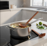 Anygleam Brown 2pcs Wooden Ladle Mix Style Food Kitchen Tableware