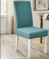 Anyseat Blue Waterproof Chair Cover – Corn Kernel Pattern Stretch Slipcover for Dining Room