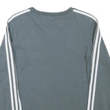 ADIDAS Womens Grey & White Long Sleeve Crew Neck T-Shirt XS Sports Casual
