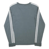 ADIDAS Womens Grey & White Long Sleeve Crew Neck T-Shirt XS Sports Casual
