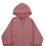 NIKE Mens Red Full Zip Hoodie S Polyester Blend Casual Sportswear Lightweight