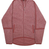 NIKE Mens Red Full Zip Hoodie S Polyester Blend Casual Sportswear Lightweight