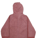 NIKE Mens Red Full Zip Hoodie S Polyester Blend Casual Sportswear Lightweight