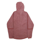 NIKE Mens Red Full Zip Hoodie S Polyester Blend Casual Sportswear Lightweight