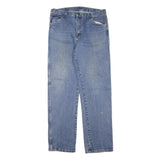DICKIES Mens Jeans Blue Regular Straight Denim Medium W34 L34 Zip Cotton Blend
