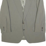 BURBERRY Mens Grey L Jacket Button Classic Tailored Plain Button Closure