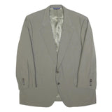 BURBERRY Mens Grey L Jacket Button Classic Tailored Plain Button Closure