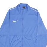 NIKE Mens Blue Slim Zip Jacket M Polyester Plain Sports Training Lightweight