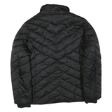 NAUTICA Womens Black Outdoor Jacket 2XL Polyester Blend Woven Chevron Pattern