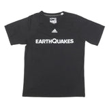 ADIDAS Mens Black Earthquakes Graphic T-Shirt M Short Sleeve Crew Neck
