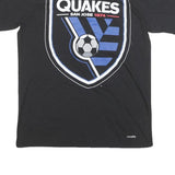 ADIDAS Mens Black Earthquakes Graphic T-Shirt M Short Sleeve Crew Neck
