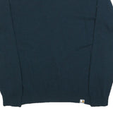 CARHARTT Mens Blue Plain Pullover Crew Neck Basic Knit M Jumper Wool Blend