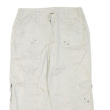 STYLE&CO Womens Cotton Blend White Regular Fit Cargo Trousers W32 L21