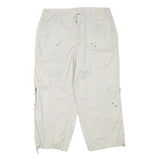 STYLE&CO Womens Cotton Blend White Regular Fit Cargo Trousers W32 L21