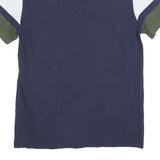 LACOSTE Mens Navy Blue & White Colourblock Short Sleeve Cotton Blend Polo Shirt