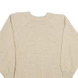 HANES Womens Beige Floral Print Crew Neck XL Cotton Blend Sweatshirt Casual