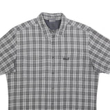 JACK WOLFSKIN Mens Grey Checked Shirt XL Casual Outdoor Lightweight