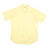 THE DIMENTION SHOP Mens Yellow Shirt XL Cotton Blend Short Sleeve Casual Pocket