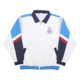 SHOOTER Mens White Navy & Blue Zip Jacket XL Polyester Colourblock Sportswear