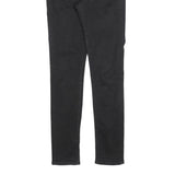 LEVI'S Womens Slim Black Denim Slim Fit Jeans W28 L30 Cotton Blend Zip
