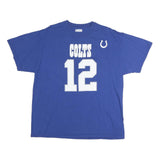 NFL Mens Blue Colts 12 Graphic T-Shirt XL Short Sleeve Crew Neck Sports Fanwear