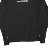 CHAMPION Mens Black Redrockskids Graphic Long Sleeve Crew Neck T-Shirt M