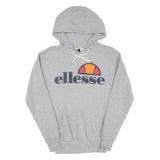 ELLESSE Womens Grey Cotton Hoodie UK 6 Pullover Casual Sweatshirt