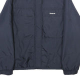 REEBOK Womens Navy Blue Jacket UK 10 Polyester Zip Plain Lightweight Sportswear