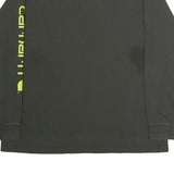 CARHARTT Mens Black Long Sleeve Crew Neck Graphic T-Shirt XL Cotton